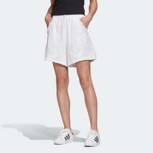 Adidas White Everyday Mid-Rise Mesh Shorts